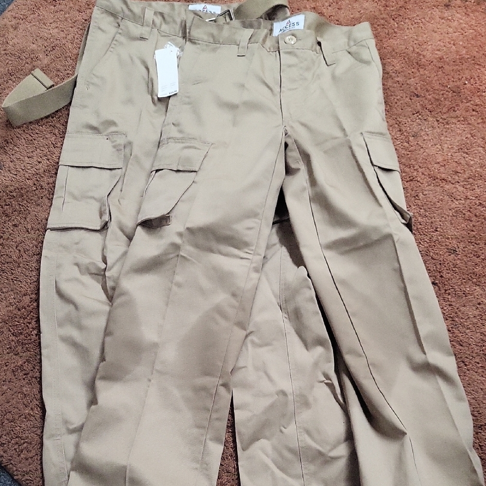Kids Khaki Cargo Pants